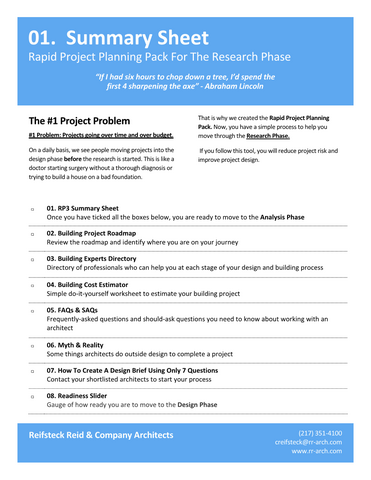 Project Planning Pack